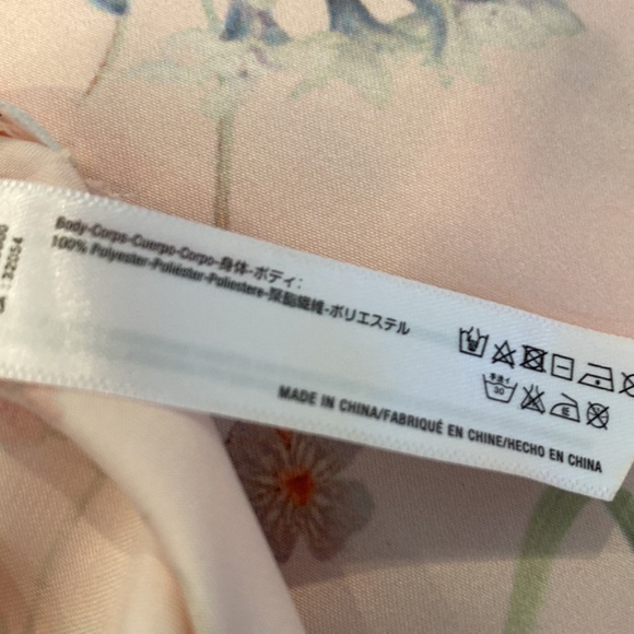 Flora Nikrooz Matte Charmeuse Pink Floral Kimono Robe Size M/L - Picture 11 of 14